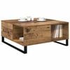 vidaXL Table basse Bois Ancien 80 x 80 x 36,5 cm Bois d'ing&eacute;nierie