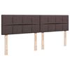 VidaXL Cadre de lit ottoman avec matelas marron fonc&eacute; 200x200 cm tissu