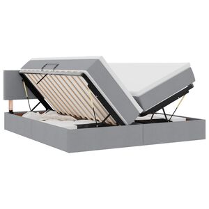 vidaXL Lit de Rangement Gris clair 180 x 200 cm Cuir synth&eacute;tique