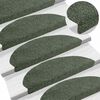 vidaXL Tapis d'escalier autocollants 30 pi&egrave;ces 65 x 21 x 4 cm Vert Demi-rond Grand