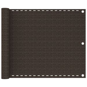 vidaXL &Eacute;cran de balcon Marron 75x300 cm PEHD