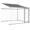 vidaXL Cage pour chien avec toit et portes gris 8x2x2m acier galvanis&eacute;