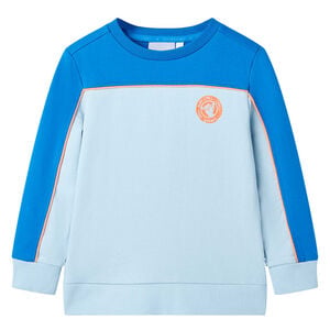 vidaXL Sweatshirt pour enfants bleu vif et bleu clair 104