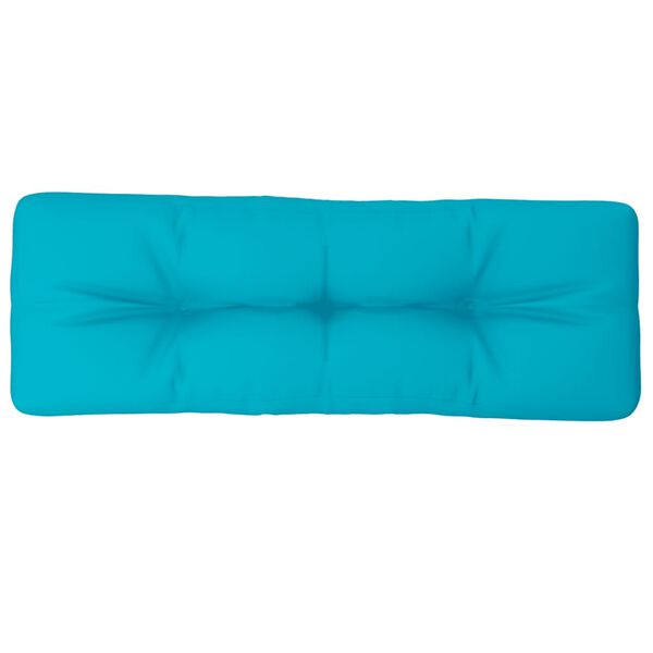 vidaXL Coussin de palette turquoise 120x40x12 cm tissu