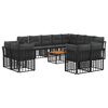vidaXL Ensemble de canap&eacute;s d'ext&eacute;rieur 13 pcs Noir et Gris fonc&eacute;