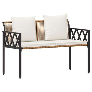 vidaXL Bancs d'ext&eacute;rieur 2 -Seater 116 x 56 x 75 cm polyrotin