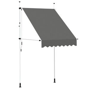 vidaXL Auvent manuel r&eacute;tractable 150 cm Anthracite