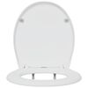 vidaXL Si&egrave;ge de toilette Blanc 44,8 x 37,3 x 4,2 cm Duroplast