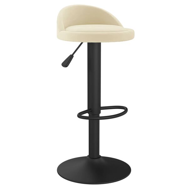 vidaXL Tabourets de bar lot de 2 crème velours