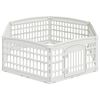 vidaXL Parc de Jeu pour Chiens &agrave; 6 Panneaux Blanc 179 x 151 x 58 cm