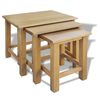 vidaXL Tables gigognes 3 pcs Bois de ch&ecirc;ne massif