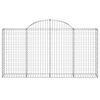vidaXL Paniers à gabions arqués 3 pcs 200x30x100/120 cm Fer galvanisé