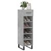 vidaXL Armoire &agrave; chaussures gris b&eacute;ton 30x35x105 cm bois d'ing&eacute;nierie