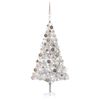 vidaXL Arbre de No&euml;l artificiel pr&eacute;-&eacute;clair&eacute;/boules argent&eacute; 180 cm PET