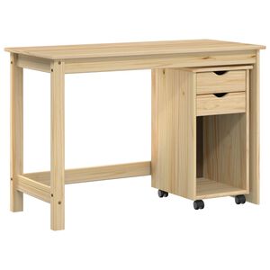 vidaXL Ensemble bureau et armoire 2 pc Marron Bois de pin massif