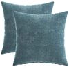 vidaXL Coussin 2 pc HEERLEN Bleu 35 x 35 cm Tissu Chenille