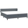 vidaXL Sommier &agrave; lattes de lit et matelas gris fonc&eacute; 180x220cm velours