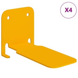 vidaXL &Eacute;tag&egrave;re Flottante Invisible Montage mural 4 pc Jaune moutarde