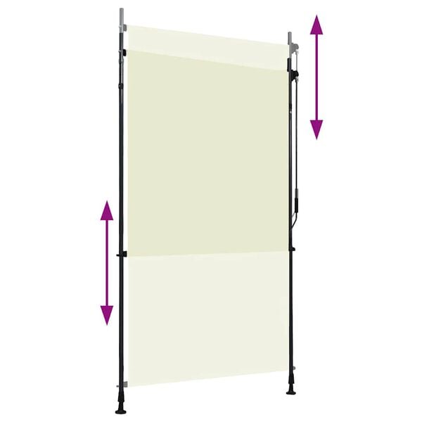 vidaXL Store roulant d'extérieur 120 x 270 cm Crème