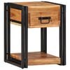 vidaXL Cabinet de chevet avec tiroir 2 pcs Marron 40 x 35 x 50 cm
