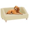vidaXL Canap&eacute; pour chien Cr&egrave;me 85x50x39 cm Lin