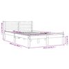 vidaXL Cadre de lit sans matelas cire marron 150x200cm bois pin massif