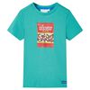 T-shirt pour enfants avec manches courtes menthe fonc&eacute; 116