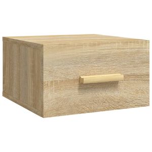 vidaXL Table de chevet murale ch&ecirc;ne sonoma 35x35x20 cm
