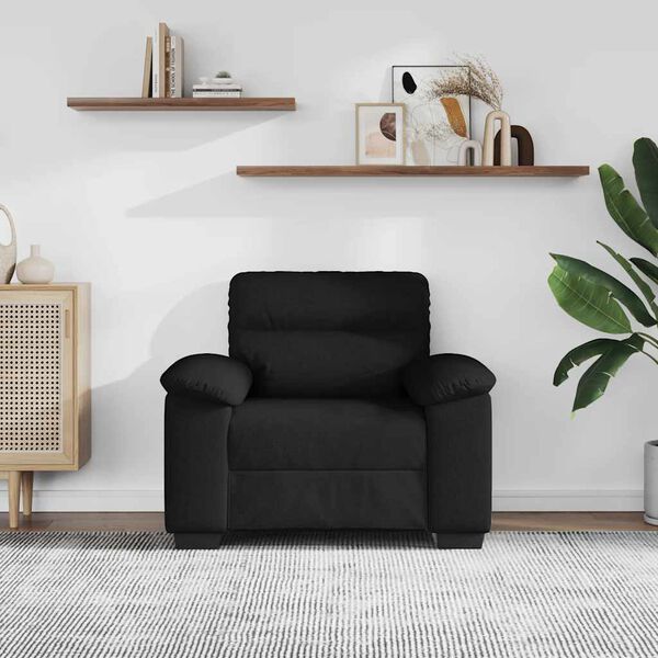 vidaXL Fauteuil noir 100x81x84 cm tissu