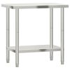 vidaXL Table de travail de cuisine 82,5x55x85 cm acier inoxydable