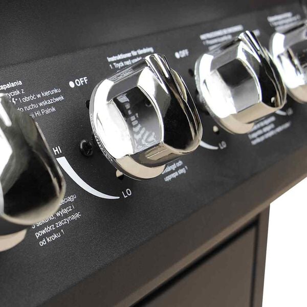 vidaXL Barbecue &agrave; gaz 6 + 1 zone de cuisson Noir