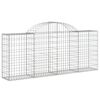vidaXL Paniers &agrave; gabions arqu&eacute;s 10 pcs 200x30x80/100 cm Fer galvanis&eacute;
