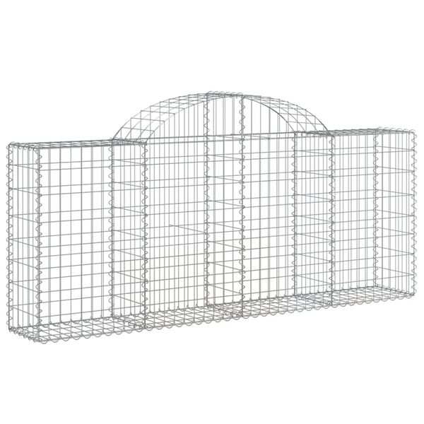 vidaXL Paniers &agrave; gabions arqu&eacute;s 10 pcs 200x30x80/100 cm Fer galvanis&eacute;