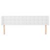 vidaXL Tête de lit avec oreilles Blanc 203x16x78/88 cm Similicuir
