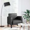 vidaXL Chaise de canap&eacute; avec accoudoirs noir 54 cm similicuir