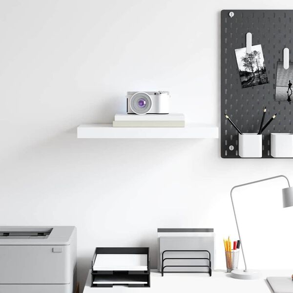 vidaXL &Eacute;tag&egrave;re murale flottante blanc 50x23x3,8 cm MDF