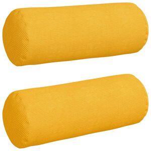 vidaXL Coussins d'accent 2 pcs Jaune clair &Oslash; 25 x 70 cm