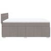 vidaXL Sommier &agrave; lattes de lit avec matelas Taupe 140x190 cm Tissu