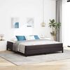 vidaXL Lit &agrave; ressorts avec matelas Marron fonc&eacute; 180 x 200 cm tissu