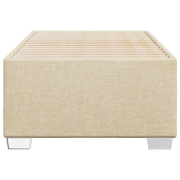 vidaXL Cadre de lit sans matelas cr&egrave;me 90x200 cm tissu
