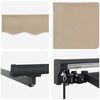 vidaXL Auvent R&eacute;tractable Beige 400 &times; 300 cm Aluminium et Tissu