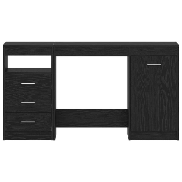 vidaXL Bureau 2 pcs Chêne noir 140 x 50 x 76 cm Bois d'ingénierie