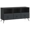 vidaXL Meuble TV avec tiroir Noir 102 x 34,5 x 50 cm Bois d'ing&eacute;nierie
