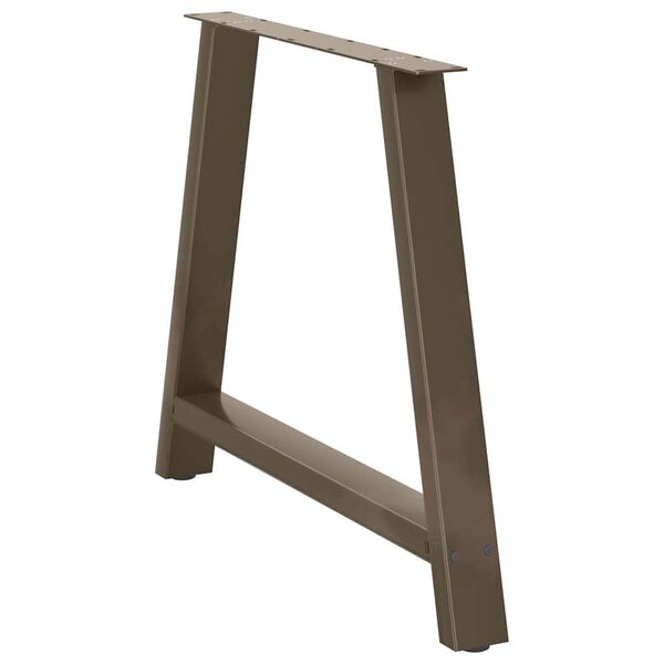 vidaXL Pieds de table &agrave; manger en forme de A 2 pi&egrave;ces 90 x (72-73) cm Acier