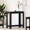 vidaXL Table de bar Chêne noir 102 x 50 x 103,5 cm Bois d'ingénierie