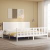 vidaXL Cadre de lit sans matelas blanc bois massif de pin
