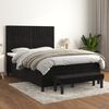 vidaXL Sommier &agrave; lattes de lit avec matelas Noir 140x190 cm Velours