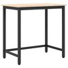 vidaXL table Naturel 80 x 50 x 77 cm Bois d'ing&eacute;nierie et acier