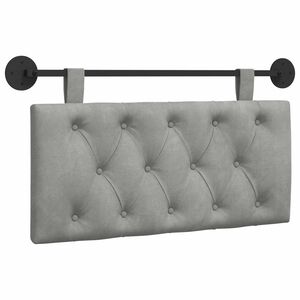vidaXL T&ecirc;te de lit suspendue Gris clair 90 x 55 x 7 cm Velours