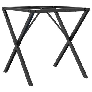 vidaXL Pieds de table à manger cadre en X 70x70x73 cm acier